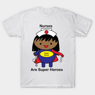 Nurse Black Super Hero T-Shirt